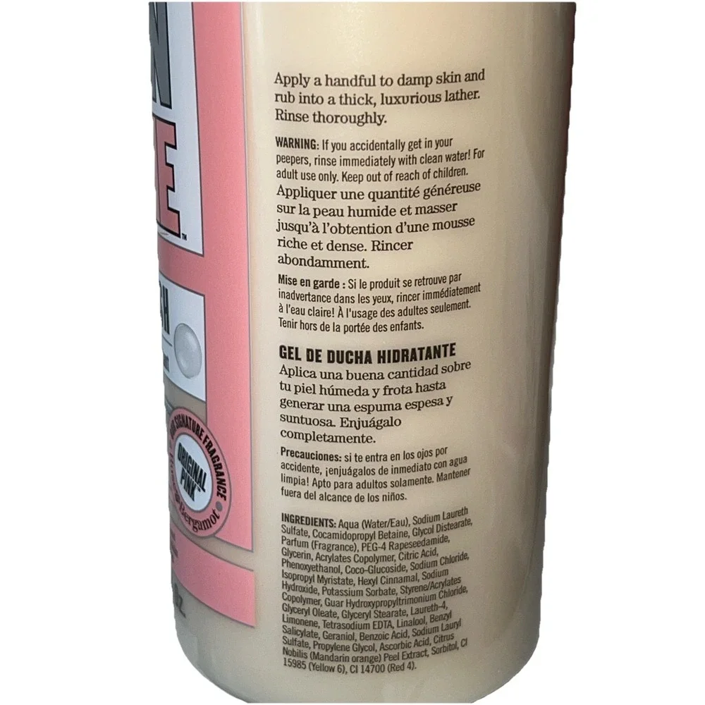 Soap & Glory Clean‎ On Me Body Wash 500ml Shea Butter &Vitamin E Shower Gel Poof